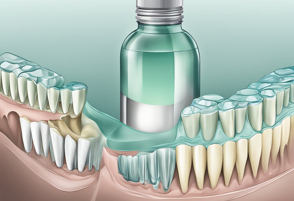 A bottle of Closys for periodontal disease replaces chlorhexidine
